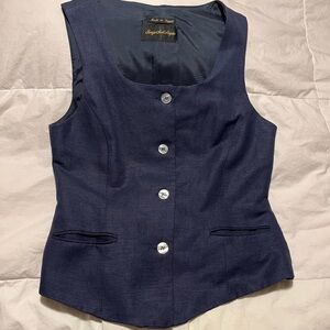 Giorgio Sant Angelo Navy Button Down Women's Vest
